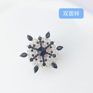 Snowflake black double-sided turning (1 piece