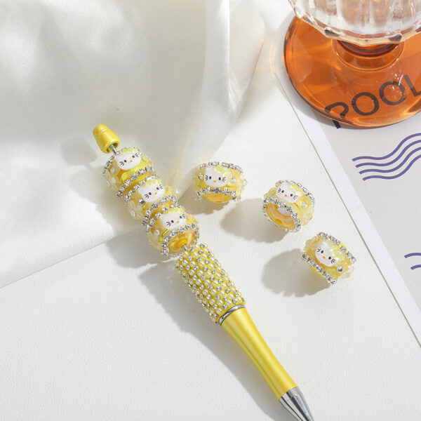 Wholesale 10pcs cartoon round beads straight hole handmade loose beads OLY Exclusive