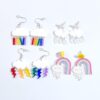 Wholesale Creative Cartoon Rainbow Clouds Acrylic Earrings W