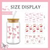 Wholesale 7 Pink Bow Cherry Theme 16oz Cup UV DTF Wraps