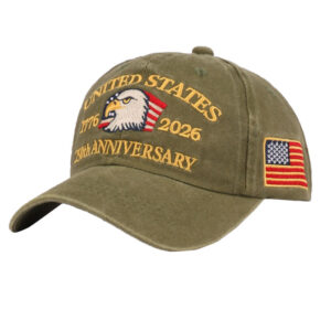 Army green 250th eagle flag baseball cap