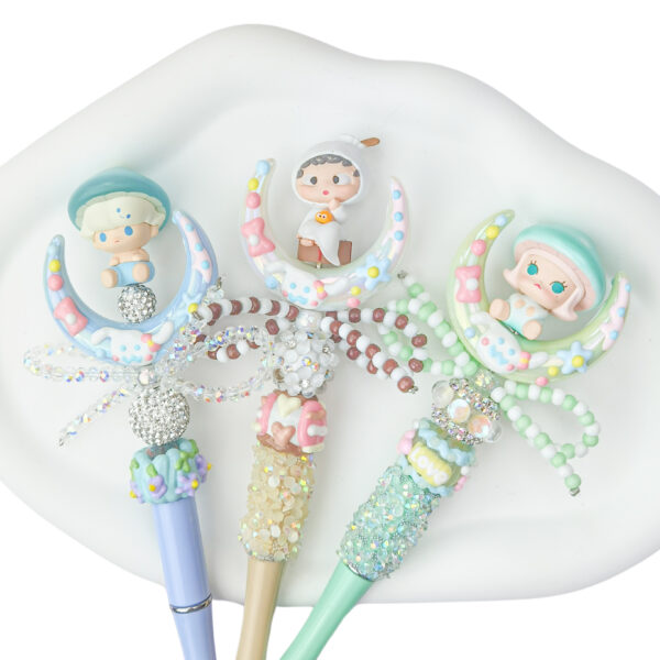 Wholesale Heavy Oil Hand Painted Beads Moon Boat Cartoon Cute Macaron Beaded