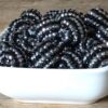 Wholesale 5PCS 20MM Resin Black Silver Striped Diamond Ball Beads