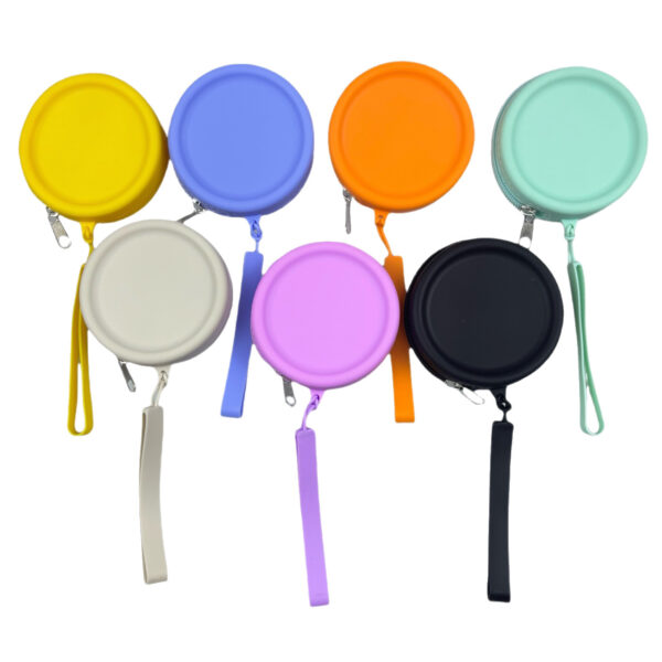 Wholesale Round Silicone Coin Purse Silicone Bag