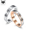 Wholesale T-shaped matte diamond titanium steel ring