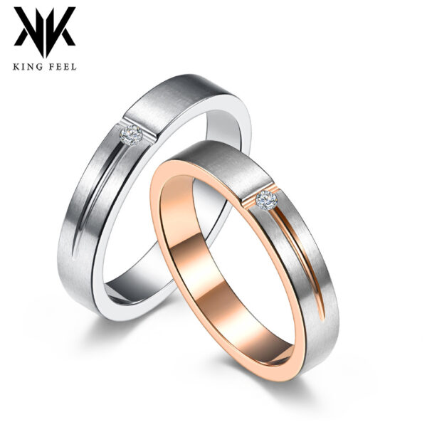 Wholesale T-shaped matte diamond titanium steel ring