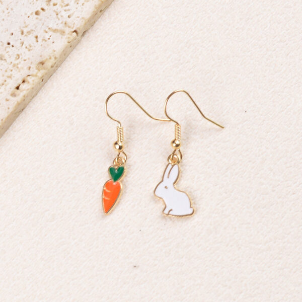 Wholesale Cartoon Rabbit Carrot Earrings