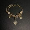 Wholesale Alloy Eight Pointed Star Gold Bracelet