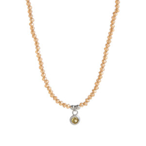 Yellow beaded necklace