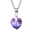 O1CN01Id88NJ1YN7UQceWIo_2217676353046-0-cib Wholesale Blue heart-shaped crystal silver chain necklace