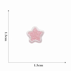 Pink small five-pointed star cloth patch 10 #