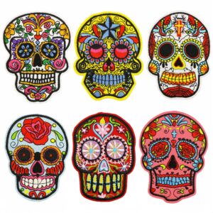 Wholesale Cartoon Punk Skull Embroidery Cloth Patch