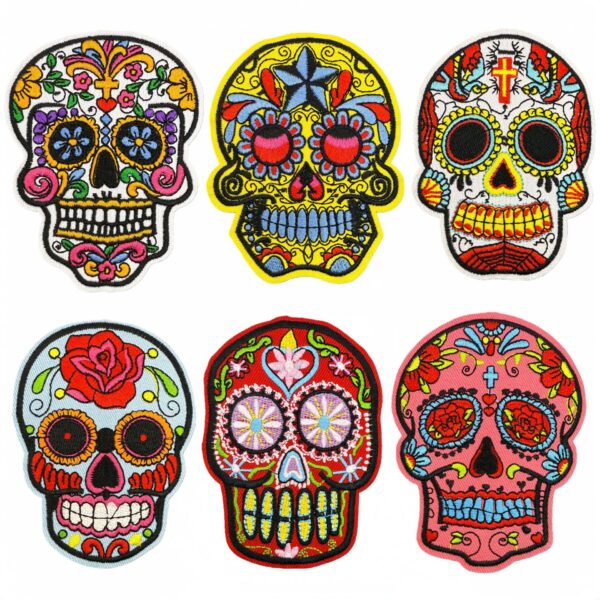 O1CN01IeZlVE1dFOvOHG0nu_2218002733706-0-cib Wholesale Cartoon Punk Skull Embroidery Cloth Patch