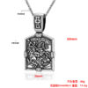 Wholesale Titanium Steel Cross Knight Card Pendant Necklace