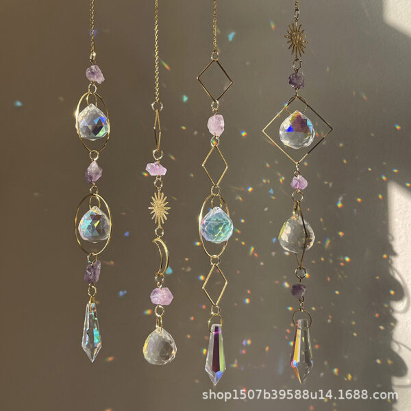 Wholesale garden decoration dream amethyst sun moon stars Wind Chimes