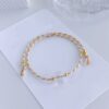 Wholesale Shell Crystal Green Beads Multi-layer Stacked Wear Bracelet Stainless Steel Bracelets