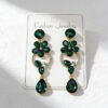 O1CN01IfXlCr276dqQEpaic_2221154257748-0-cib Wholesale Luxury full-diamond floral earrings, long teardrop gemstone earrings, retro court style, flattering and versatile earrings.