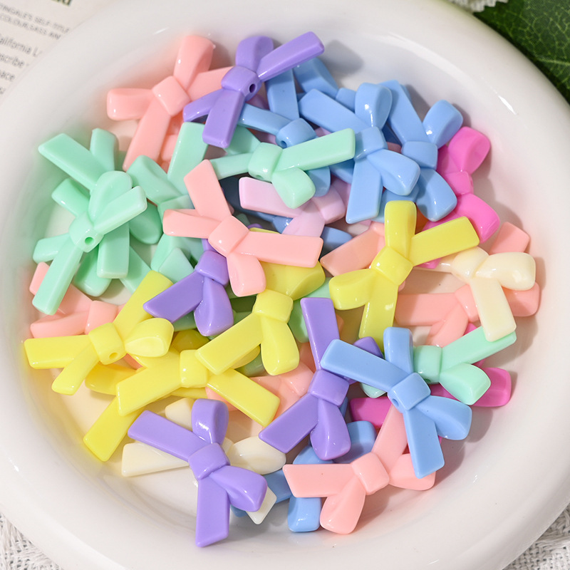 Wholesale Acrylic Bow Candy Color Scattered Acrylic Beads