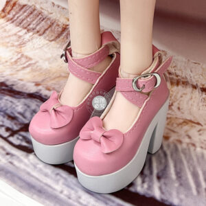 Pink Butterfly Platform Shoes