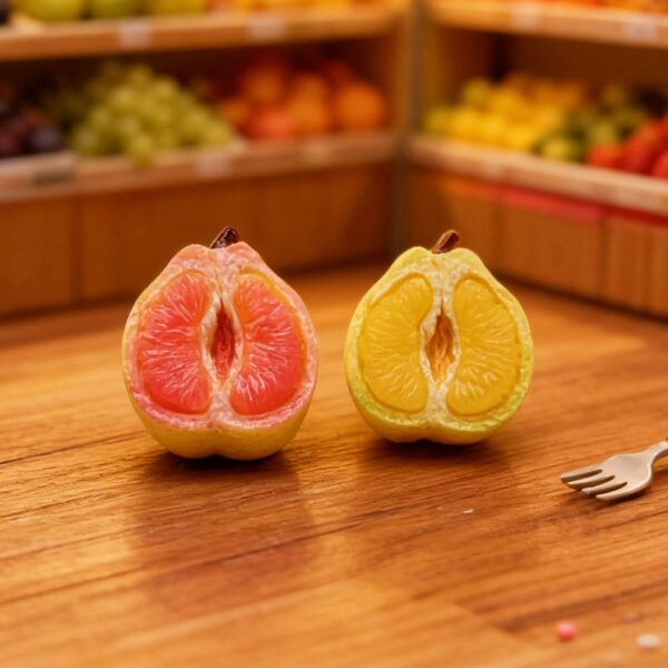 Wholesale Simulated Peeled Grapefruit Mini Fruit Food Toy Resin Accessories