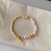 Wholesale Baroque Pearl OT Buckle Natural Fluid Bracelet