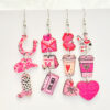 O1CN01IhWJNl1ZtvJpnxdPl_3833523253-0-cib Wholesale Valentine's Day pink heart-shaped rose fringed earrings