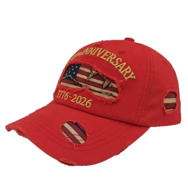 Wholesale Vintage distressed embroidered baseball cap with holes