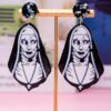 Wholesale Halloween blue cartoon witch acrylic funny earrings