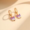 Wholesale Cute gold dripping cartoon earrings