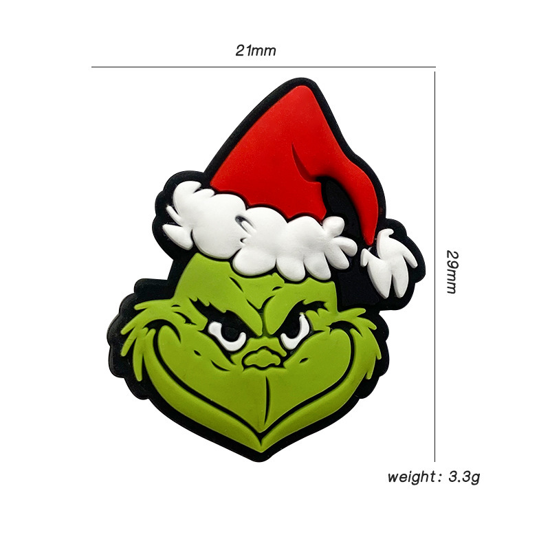 Wholesale Christmas green cartoon 3D focal beads