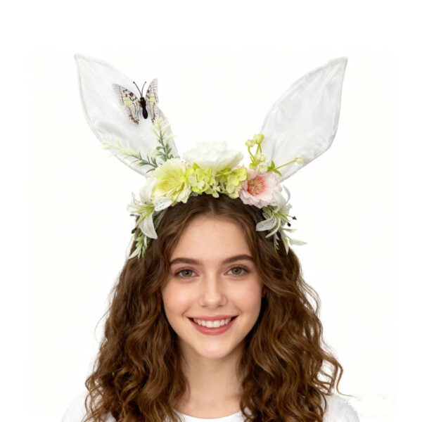 Wholesale Flower Rabbit Ears Mesh Rabbit Easter Butterfly Headband
