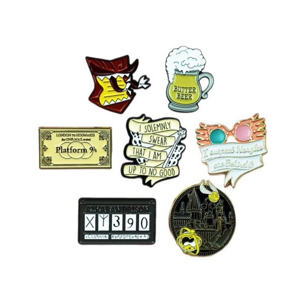 Wholesale Beer Landscape Alphabet Geometric Metal Brooch