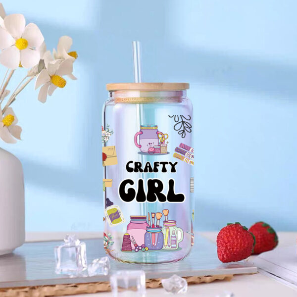 Wholesale UV transfer sticker glass crystal label Crystal sticker cross-border special sticker for 16oz glass cup 23cmX11cm