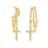 Wholesale Diamond studded irregular claw shaped tassel earrings