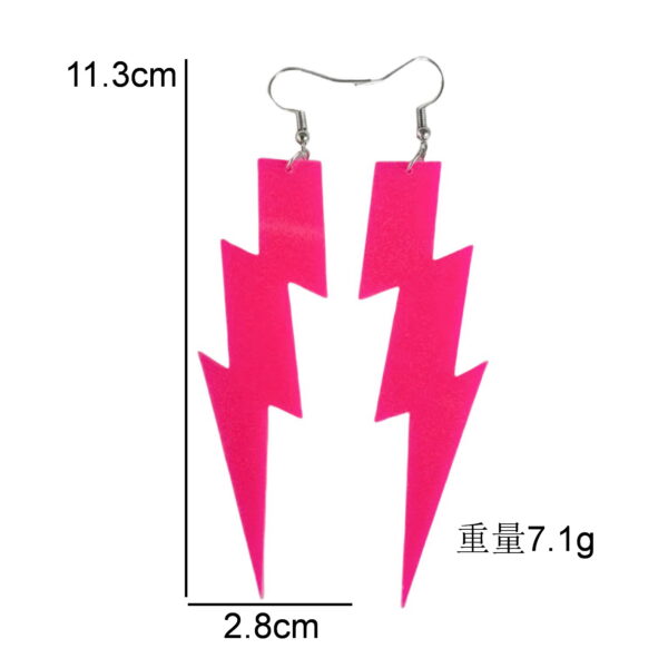 Wholesale Fluorescent Five-pointed Star Small Lightning Earrings