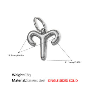 Pj431s3 aries steel color solid pendant