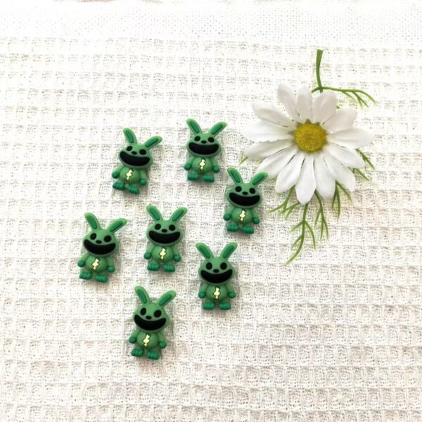 Wholesale 10pcs 3D Large Mouth Rabbit Silicone Cute Cartoon DYI Beads