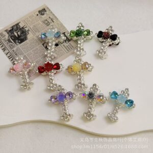 Wholesale DIY jewelry cross series designed with straight-hole beads
