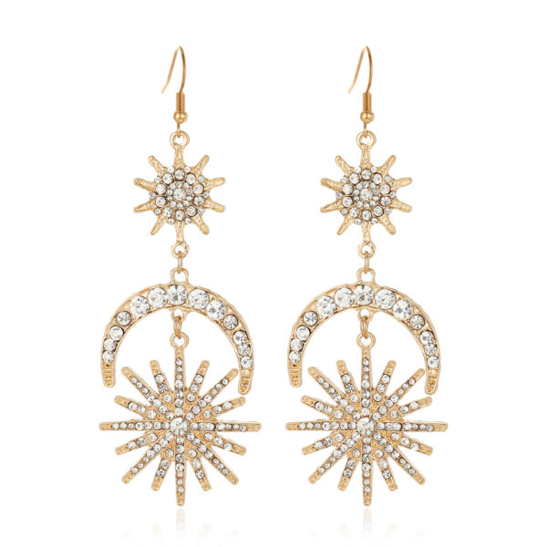 O1CN01IujKjB23mzvTn7PC3_2213657267299-0-cib Wholesale Goddess Earrings with Diamonds, Sun, Eight-Pointed Star, Moon, Romantic Earrings