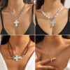 O1CN01Iup7WL1VD5uA15dgw_2466522618-0-cib Wholesale Punk-style pearl and metal cross necklace