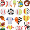 Wholesale Heat Transfer Embroider Tennis Patch Football Rugby Cloth DIY Patches