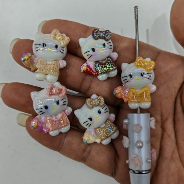 Wholesale Vertical Hole Plated Uv Color Bouquet Leopard Print Bow Cat OLY Exclusive