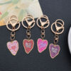 Wholesale printing English love alloycharacter key chain