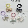 Wholesale Candy Color Bow Keychain Color Spring Buckle Cute Bag Pendant