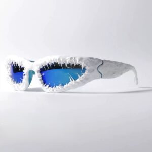 Blue frame blue mercury (white glue)