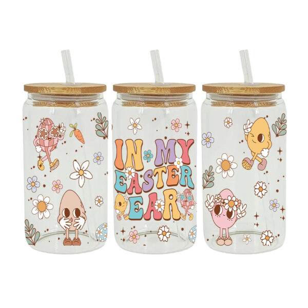 Wholesale UV Transfer Paste Glass Crystal Label Crystal Paste Cross-border Special Paste for 16oz Glass Cup 23cmX11cm