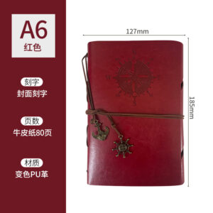 A6 red pirate book