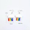 Wholesale Creative Cartoon Rainbow Clouds Acrylic Earrings W