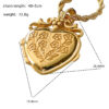 Wholesale Love Flower Album Pendant Square Opening Necklace