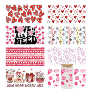 Wholesale UV Transfer Paste Glass Crystal Label Crystal Paste Cross-border Special Paste for 16oz Glass Cup 23cmX11cm